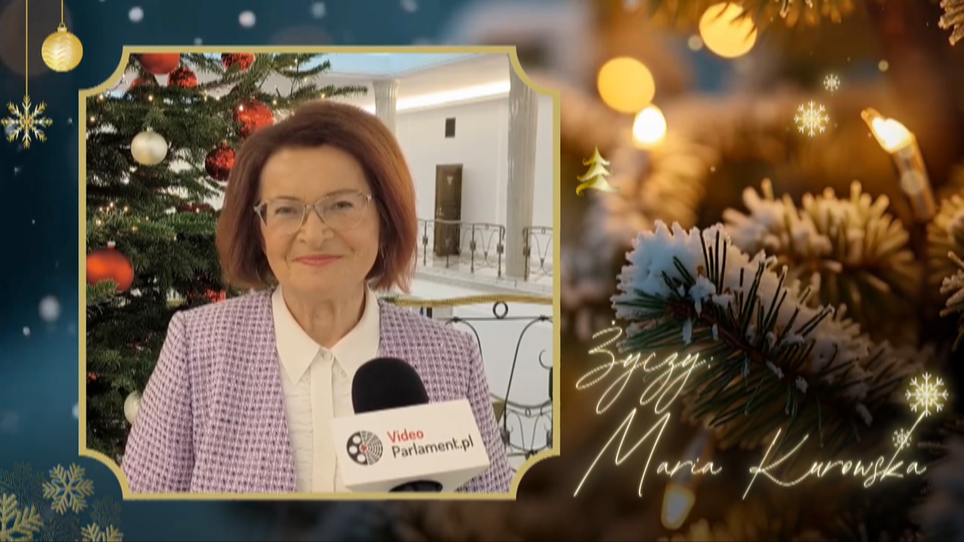 Życzenia Bożonarodzeniowe Poseł na Sejm RP    Marii Kurowskiej